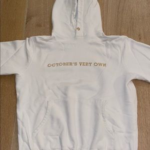 OVO White and Gold Hoodie